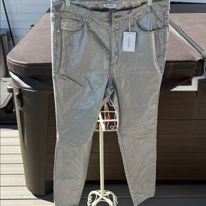 Good American Iridescent Metallic Skinny Jeans